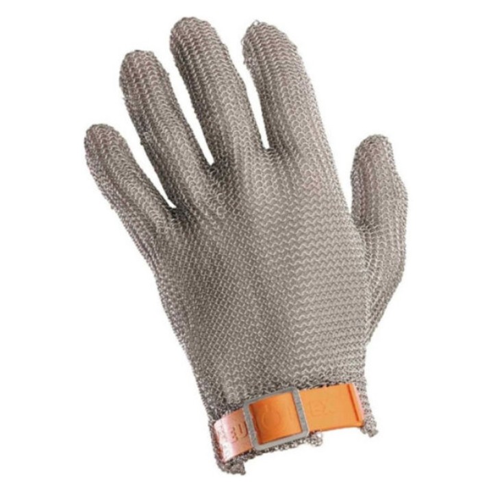 Guante malla inox ambidiestro T. 10 (XL) naranja