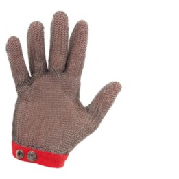 Guante malla inox ambidiestro T. 8-8,5 (M) rojo