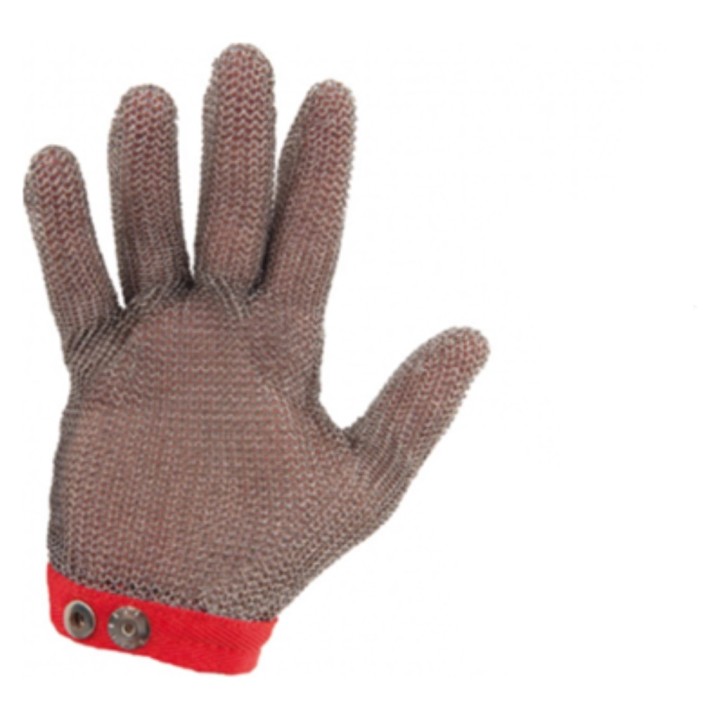 Guante malla inox ambidiestro T. 8-8,5 (M) rojo