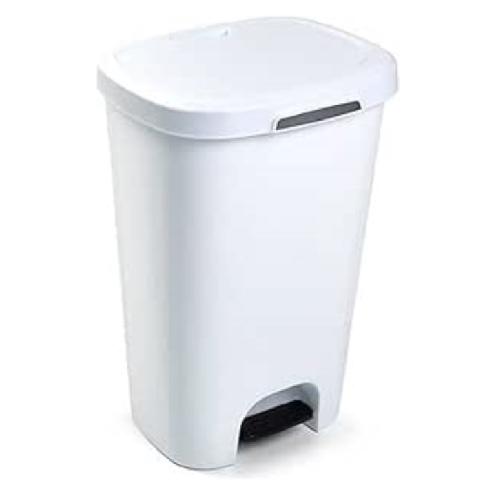 Cubo Basura Con Pedal 35x28x44 cm. 25 l.  blanco (1 un.)