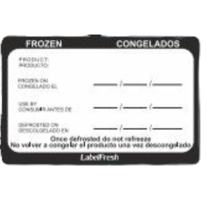 Etiqueta Congelados 70x45 mm.  (pq. 500 un.)