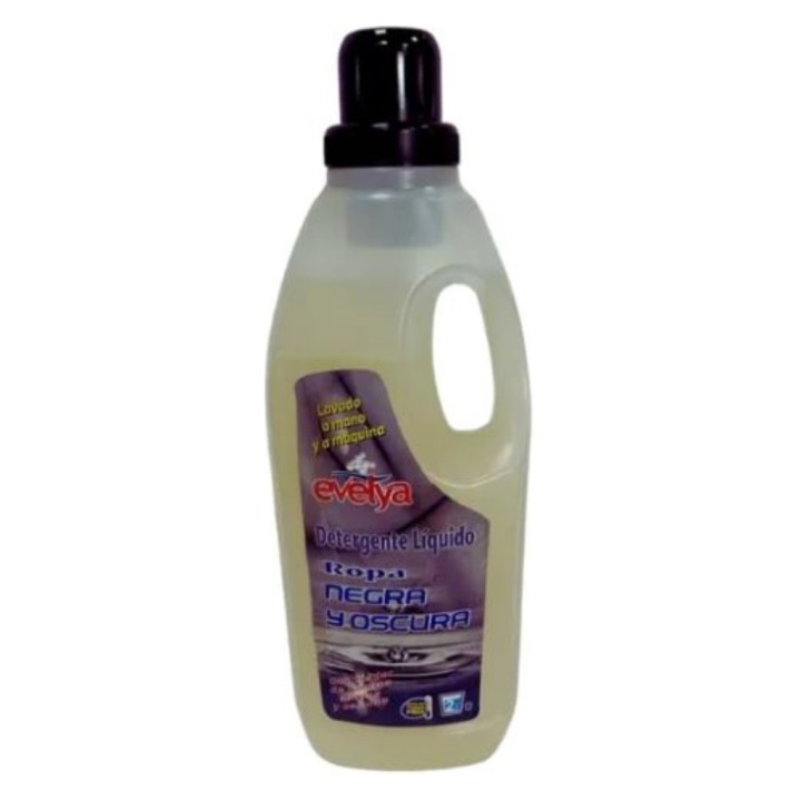 Detergente líquido ropa negra Evelya (cj. 6 bt. 2 l.)