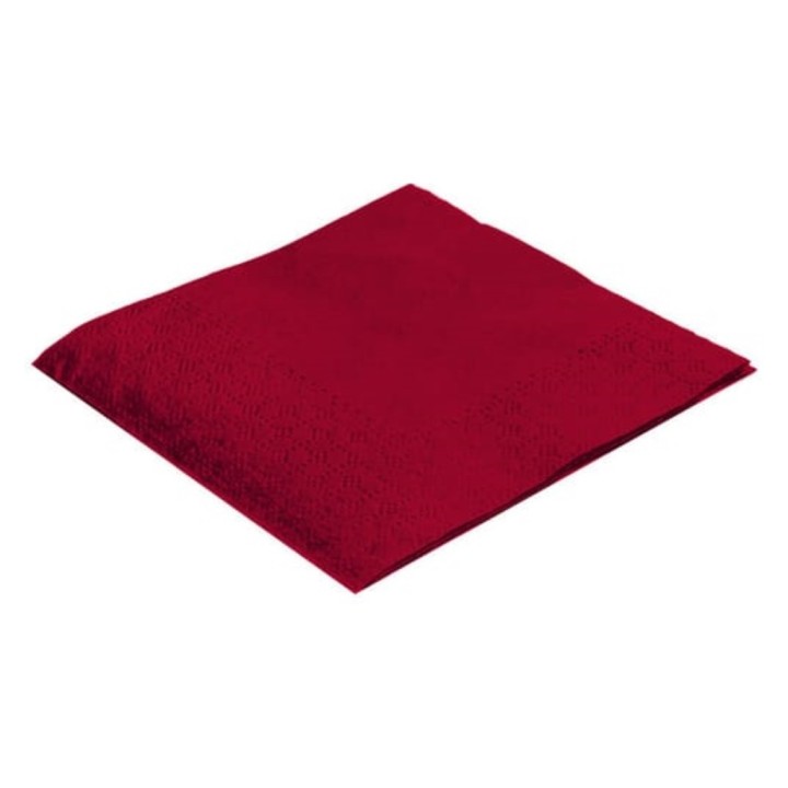 Servilleta p&p 20x20 cm.  2 h. vermell (pq. 100 serv.)