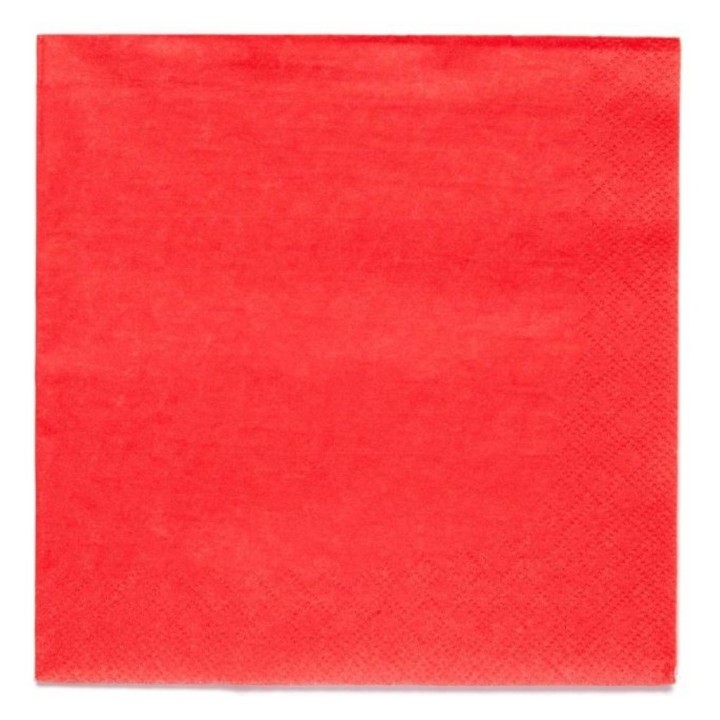 Servilleta p&p 33x33 cm.  2 h. rojo (cj. 27 pq. 50 serv.)