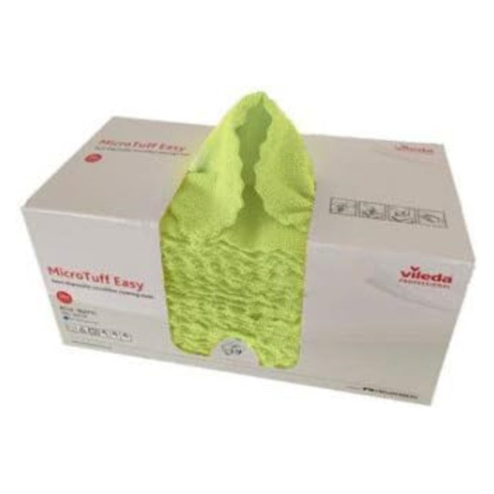 Bayeta Tuff vileda microfibras 30x30 cm.  amarillo (cj. 50 un.)
