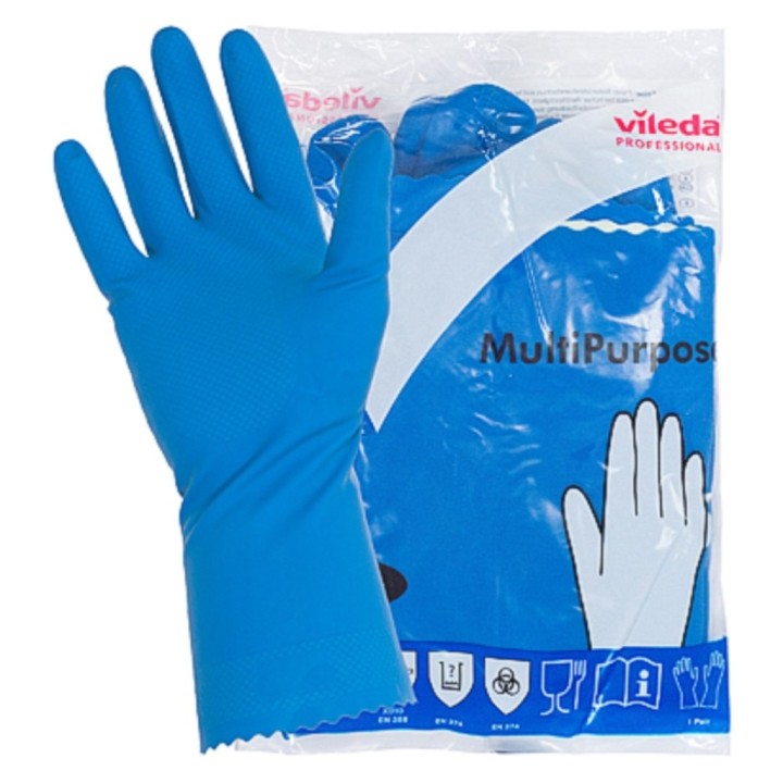 Guante Multipurpose (Vileda) T. 7 1/2-8 azul (par)