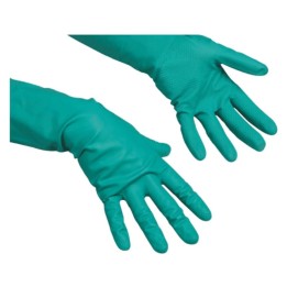 Guante universal Vileda nitrilo T. 6 1/2-7 verde (par)