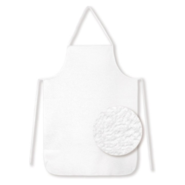 Delantal Blanco Rizo 450G 90x75 cm.  (1 un.)