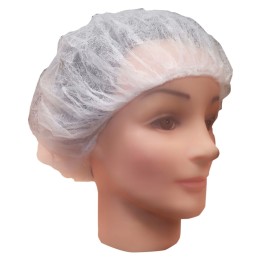 Red gorro redondo para cabello pp  blanco (pq. 100 un.)