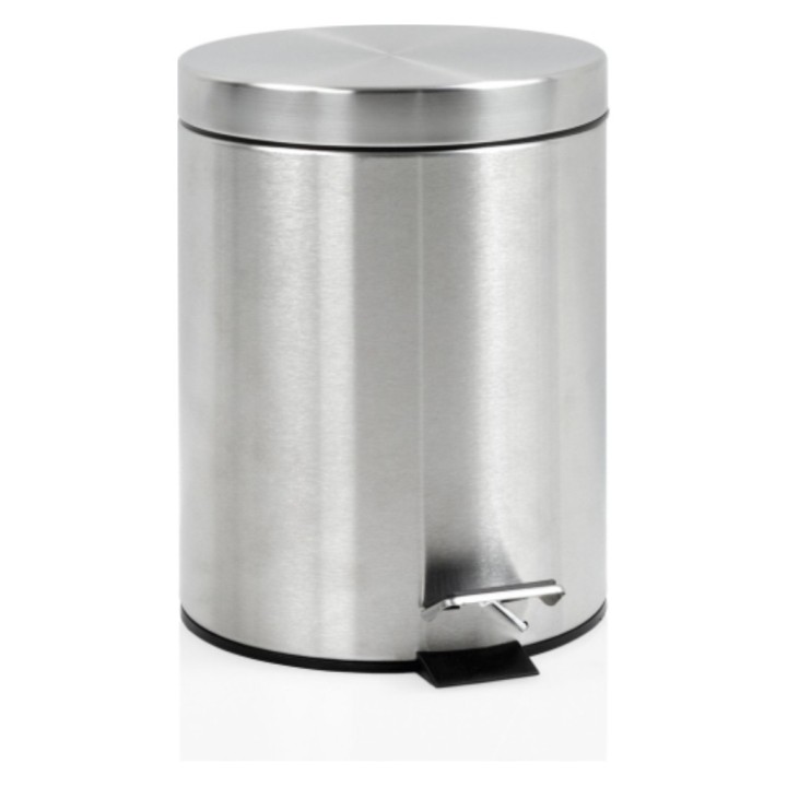 Papelera c/pedal inox satinado 20x28x29 cm. 5 l.  (1 un.)