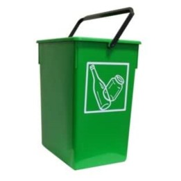 Cubo reciclaje c/asa 26 l. verde