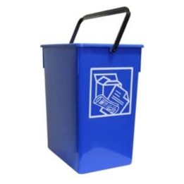 Cubo reciclaje c/asa 26 l. azul