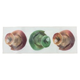 Set 3 etiquetas adhesiva Dibujo manzana pvc 19,5x6,5 cm.  (1 un.)