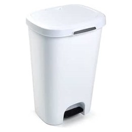 Cubo Basura Con Pedal 44x39x45 cm. 50 l.  blanco (1 un.)