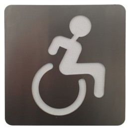 Placa señalización "Movilidad Reducida" inox satinado