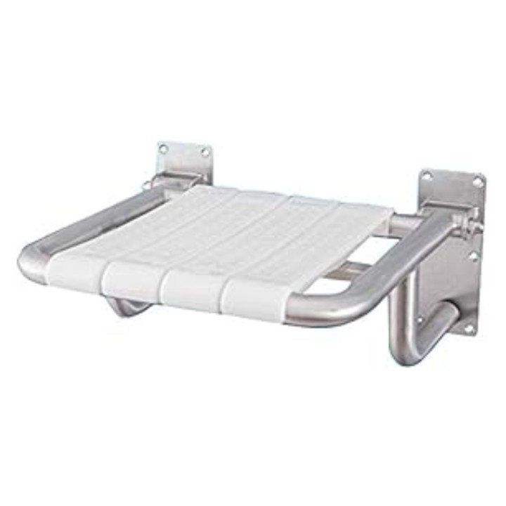 Asiento ducha antialérgico inox/vinilo 455x445x225 cm.