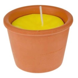 Vela maceta terracota jazmín + insecticida (pq. 6 un.)