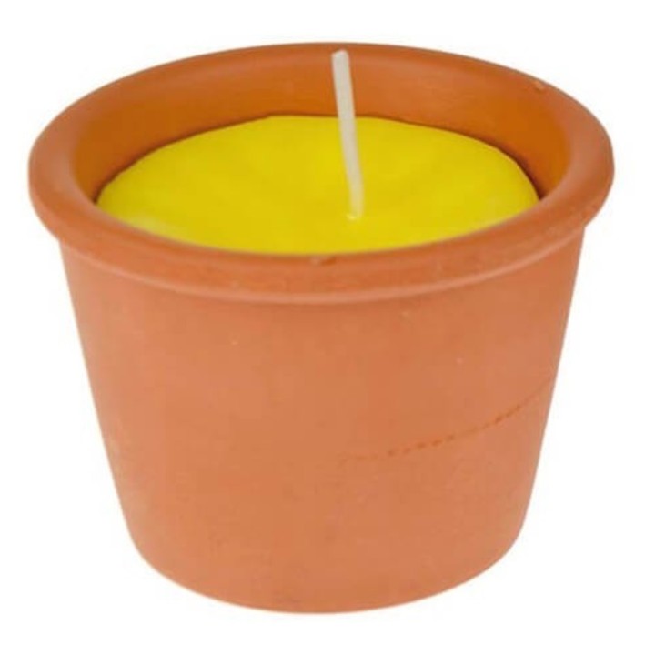 Vela maceta terracota jazmín + insecticida (pq. 6 un.)
