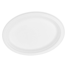 Plato compostable oval caña 254x24,5 mm. (pq. 50 un.)