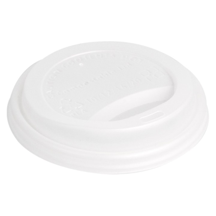Tapa Libre de Plástico 7oz compostable 210 ml.  (cj. 20 pq. 50 un.)