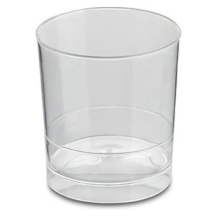 Vaso Chupito Rígido polietileno 40 cc.  transparente (pq. 24 un.)