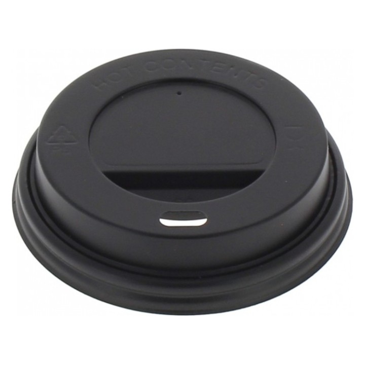 Tapa negra con agujero 120 ml. (pq. 50 un.)