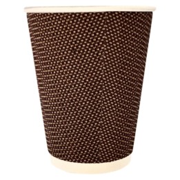 Vaso para bebida caliente cartón 350 ml. (pq. 25 un.)