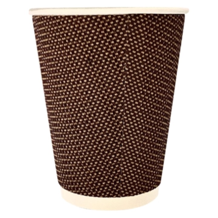 Vaso para bebida caliente cartón 350 ml. (pq. 25 un.)