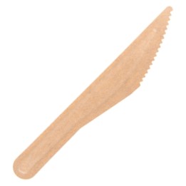 Cuchillos compostable 165 mm.  (pq. 50 un.)