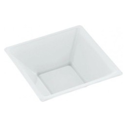 Plato cuadrado hondo 17x17 cm. negro (pq. 25 un.)