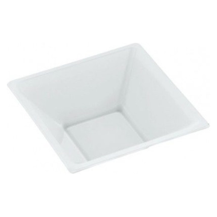 Plato cuadrado hondo 23x23 cm. negro (pq. 25 un.)