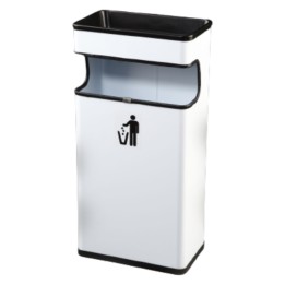 Cenicero papelera rectangular 40 l. blanco