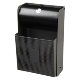 Cenicero papelera mural pintado (para colgar) 20 l. negro