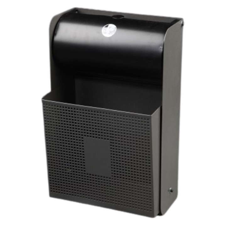 Cenicero papelera mural pintado (para colgar) 20 l. negro