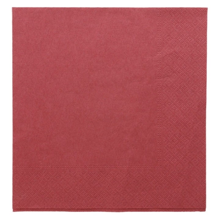 Servilleta tissue 40x40 cm. 2 h. burdeos (cj. 1600 serv.)