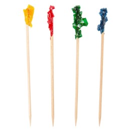 Pick madera 6,5 cm. colores (pq. 1000 un.)