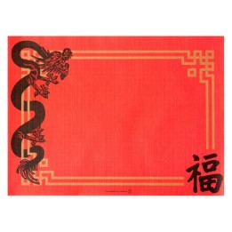 Mantelines china 31x43 cm.  rojo (cj. 4 pq. 500 un.)