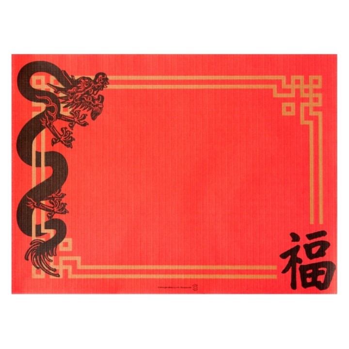 Mantelines china 31x43 cm.  rojo (cj. 4 pq. 500 un.)