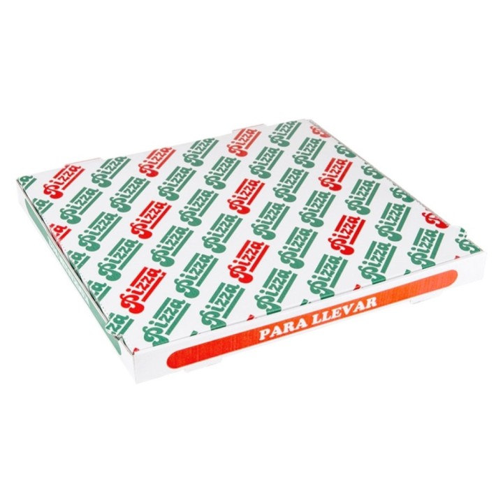 Caja Pizza Micro 40x40x3,5 cm.  blanco (cj. 100 recip.)
