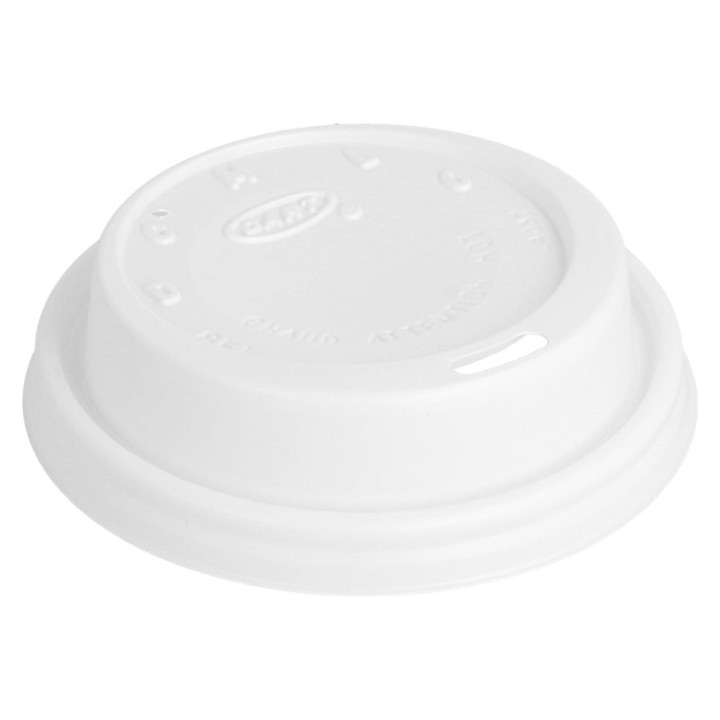 Tapa para vaso GP150.47 Ø8,5 cm. blanca (pq. 100 un.)