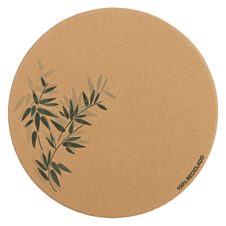 Posavasos Feel Green cartón Ø9 cm. marrón (pq. 500 un.)
