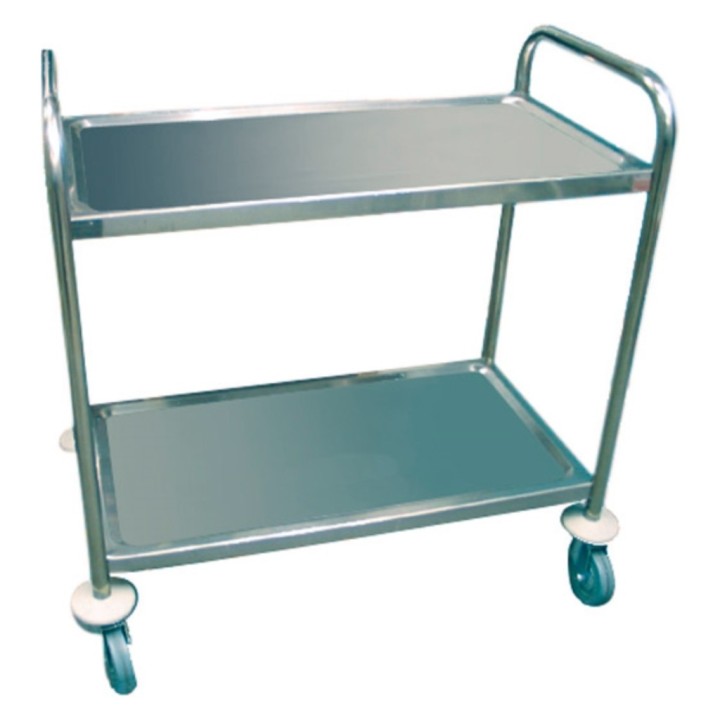 Carro Servicio 2 niveles 86x53,5x93CM. plateado