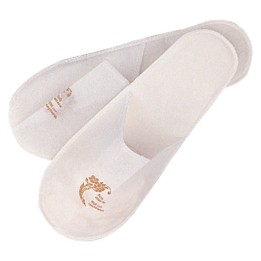 Zapatilla "Touch of Charm" tisú 27 cm. blanca (pq. 100 un.)