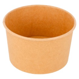 Tarrina helados cartón 240 ml. marrón (cj. 2000 un.)