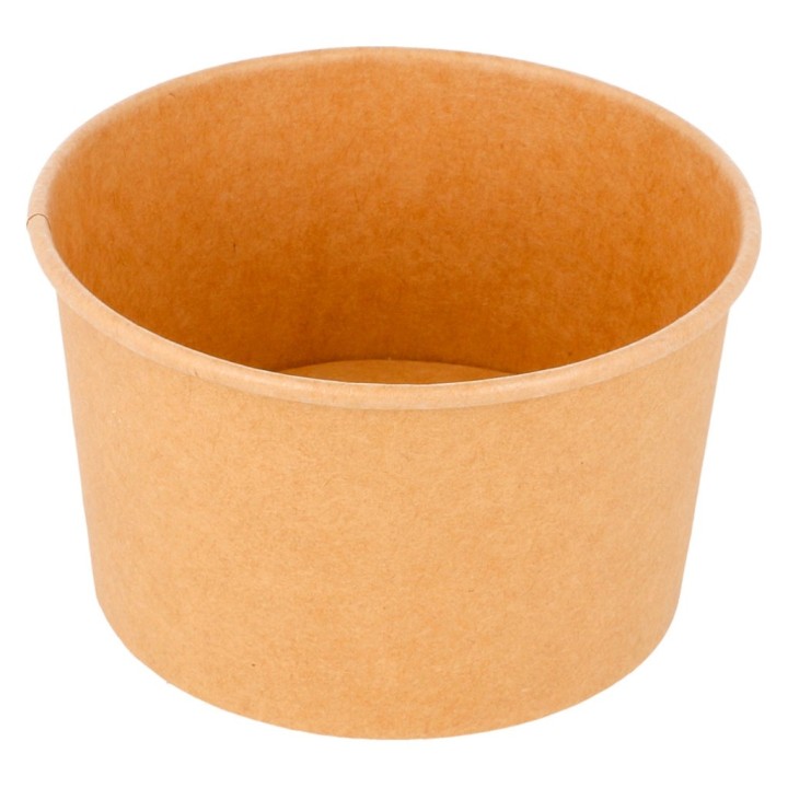 Tarrina helados cartón 240 ml. marrón (cj. 2000 un.)