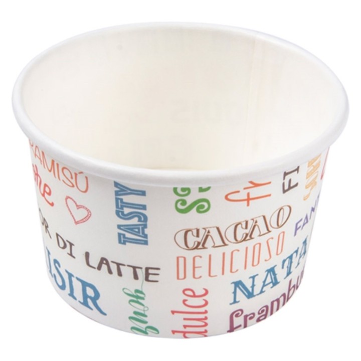 Tarrina helados Parole cartón 120 ml. blanca (cj. 2000 un.)