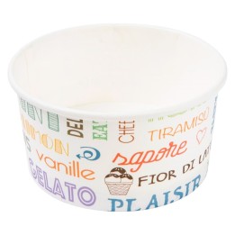 Tarrina helados Parole cartón 180 ml. blanca (cj. 2000 un.)