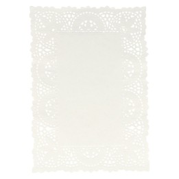 Blonda rectangular 21x15 cm. blanca (pq. 250 un.)