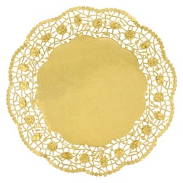 Rodal calado Ø27 cm. metal/oro (pq. 100 un.)