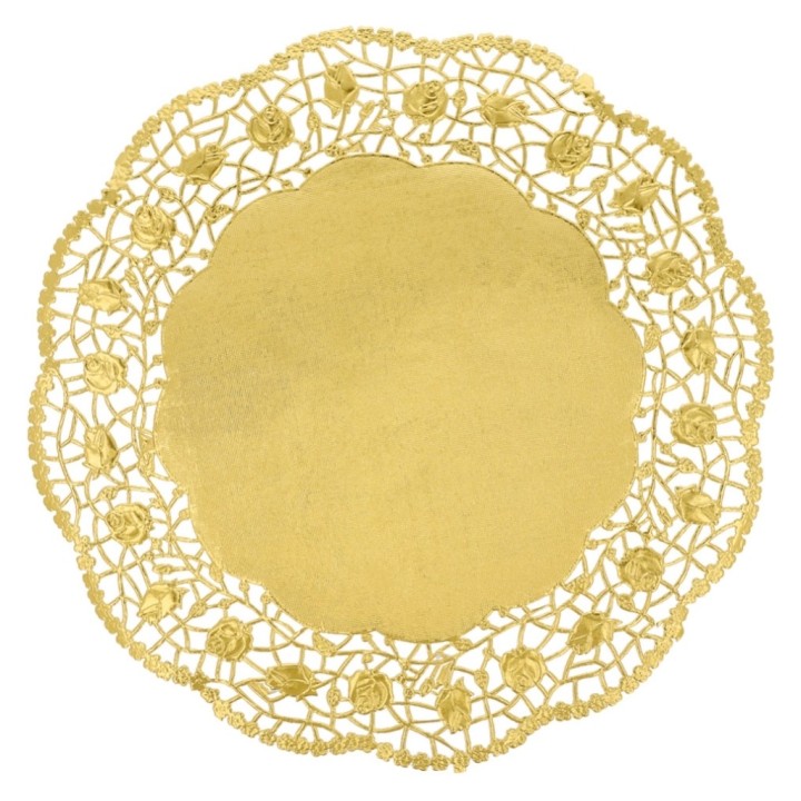 Rodal calado Ø27 cm. metal/oro (pq. 100 un.)